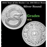 2025 Year of the Snake 1 oz .999 Silver Round