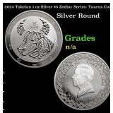 2024 Tokelau 1 oz Silver $5 Zodiac Series: Taurus