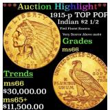 *Highlight* 1915-p Gold Indian Quarter Eagle TOP P