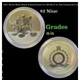 2023  Disney Micky Mouse & Donald Duck 1oz .999 Si