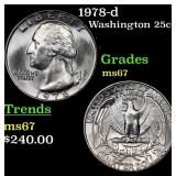 1978-d Washington Quarter 25c Grades GEM++ Unc
