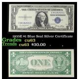 1935E $1 Blue Seal Silver Certificate Grades Selec