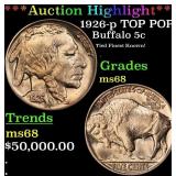*Highlight* 1926-p Buffalo Nickel TOP POP! 5c ms68