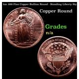 1oz .999 Fine Copper Bullion Round - Standing Libe