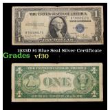 1935D $1 Blue Seal Silver Certificate Grades vf++