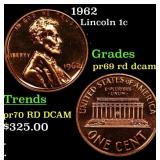 1962 Proof Lincoln Cent 1c pr69 rd dcam SEGS