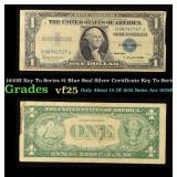 1935H $1 Blue Seal Silver Certificate Grades vf+