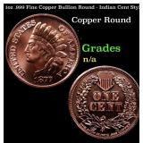 1oz .999 Fine Copper Bullion Round - Indian Cent S