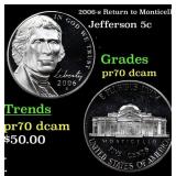 2006-s Proof Jefferson Nickel Return to Monticello