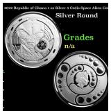 2022 Republic of Ghana 1 oz Silver 5 Cedis Space A
