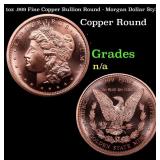 1oz .999 Fine Copper Bullion Round - Morgan Dollar