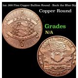 1oz .999 Fine Copper Bullion Round - Back the Blue