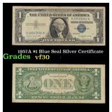 1957A $1 Blue Seal Silver Certificate Grades vf++