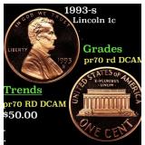 1993-s Proof Lincoln Cent 1c pr70 rd DCAM SEGS