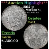 *Highlight* 1892-p Morgan Dollar $1 ms64 SEGS (fc)