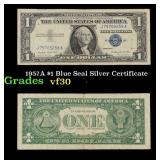 1957A $1 Blue Seal Silver Certificate Grades vf++