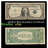 1957B $1 Blue Seal Silver Certificate Grades vf++