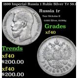 1899 Imperial Russia 1 Ruble Silver Y# 59.1 Grades