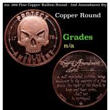 1oz .999 Fine Copper Bullion Round - 2nd Amendment
