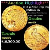 *Highlight* 1914-p Gold Indian Half Eagle Near Top