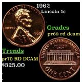 1962 Proof Lincoln Cent 1c pr69 rd dcam SEGS