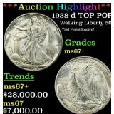 *Highlight* 1938-d Walking Liberty Half Dollar TOP