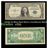 1935G $1 Blue Seal Silver Certificate Grades vf++