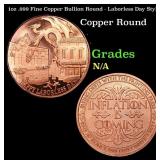 1oz .999 Fine Copper Bullion Round - Laborless Day