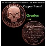 1oz .999 Fine Copper Bullion Round - 2nd Amendment