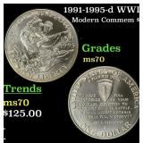 1991-1995-d WWII Modern Commem Dollar $1 ms70 SEGS