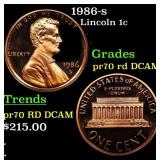 1986-s Proof Lincoln Cent 1c pr70 rd DCAM SEGS