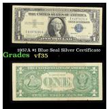 1957A $1 Blue Seal Silver Certificate Grades vf++