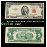 1953B $2 Red Seal United States Note Grades Choice