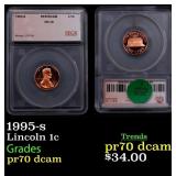 1995-s Proof Lincoln Cent 1c pr70 dcam SEGS