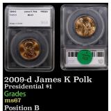 2009-d James K Polk Presidential Dollar $1 ms67 SE