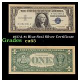 1957A $1 Blue Seal Silver Certificate Grades Selec