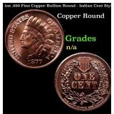 1oz .999 Fine Copper Bullion Round - Indian Cent S