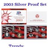 2003 United States Silver Proof Set - 10 pc set, a