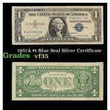 1957A $1 Blue Seal Silver Certificate Grades vf++