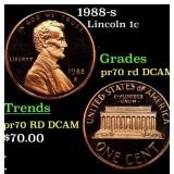 1988-s Proof Lincoln Cent 1c pr70 rd DCAM SEGS