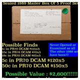 Original sealed box of 5x 1989 United States Mint