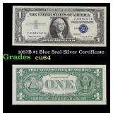 1957B $1 Blue Seal Silver Certificate Grades Choic