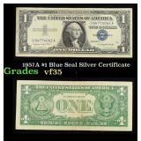 1957A $1 Blue Seal Silver Certificate Grades vf++