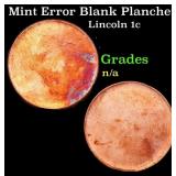 Mint Error Blank Planchet Lincoln Cent 1c Grades U