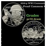 2018-p WWI Centennial Proof Modern Commem Dollar $