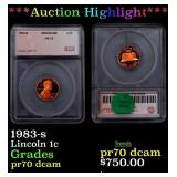 *Highlight* 1983-s Proof Lincoln Cent 1c pr70 dcam