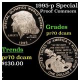 1995-p Special Olympics Proof Modern Commem Dollar