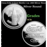 Coca-Cola 5 Cent Bottle 1 oz .999 Silver Round