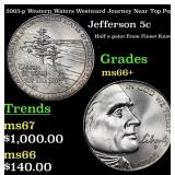 2005-p Western Waters Jefferson Nickel Westward Jo
