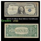 1957A $1 Blue Seal Silver Certificate Grades vf++